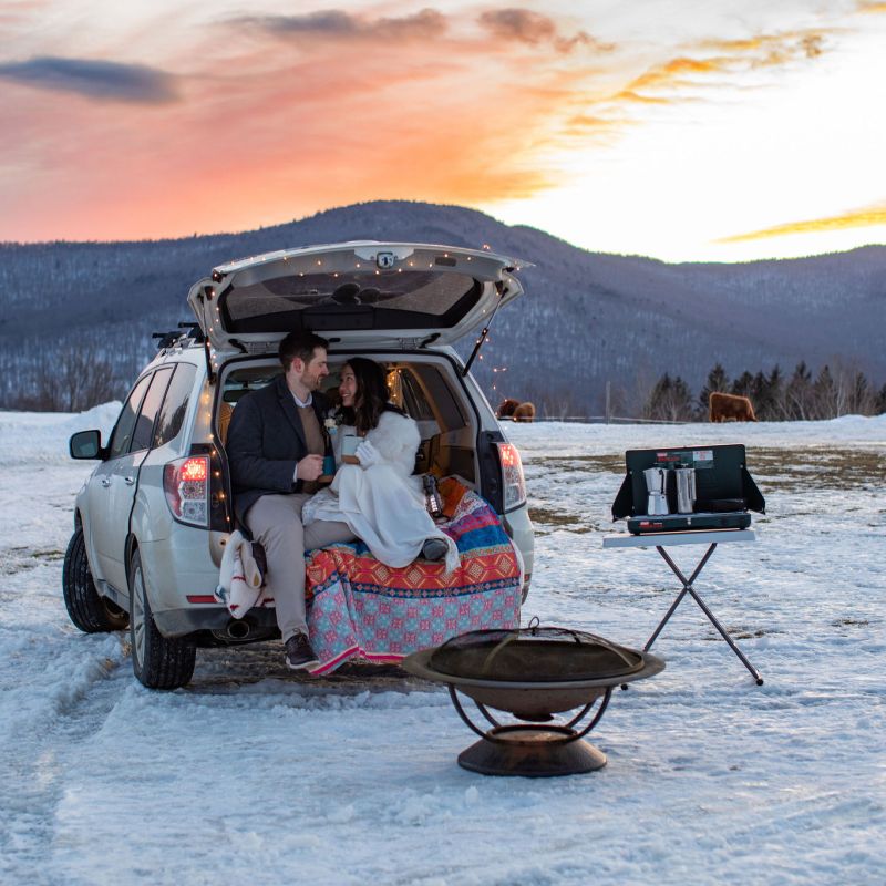 vermont car camping elopement wedding